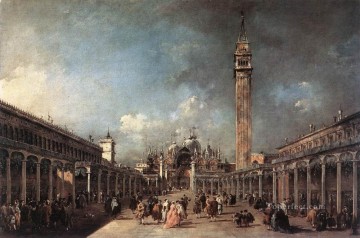 Francesco Guardi Painting - Piazza di San Marco Venetian School Francesco Guardi